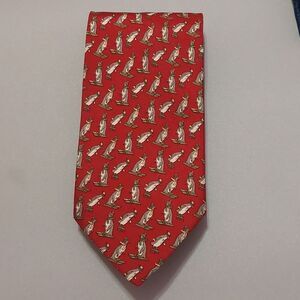 Claude Bonucci Cravatta Penguin Skiing Men's Silk Neck Tie Luxury Italian Brand